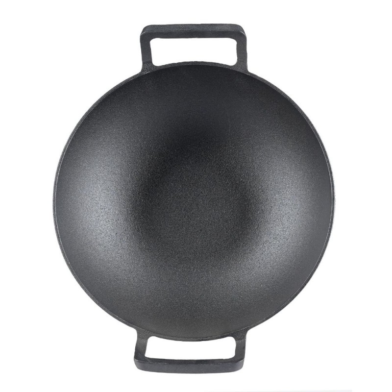 Cast iron wok pan, Ф31 | Flat cast iron pan | Cast iron pan |