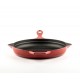 Enameled cast iron grill pan Hosse, Rubin, Ф24cm | Cast iron grill pan | Cast iron pan |