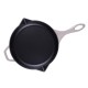 Enameled cast iron pan Hosse, Ivory, Ф28cm | Flat cast iron pan | Cast iron pan |