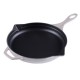 Enameled cast iron pan Hosse, Ivory, Ф28cm | Flat cast iron pan | Cast iron pan |