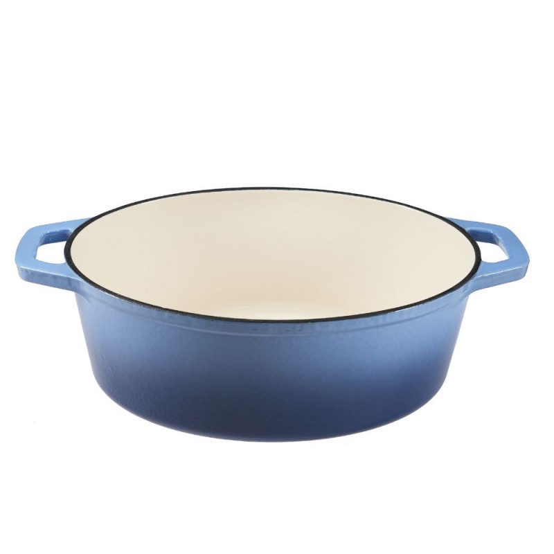 Enameled cast iron pot, Blue, oval, 33x27см | Cast iron pot |  |