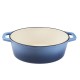 Enameled cast iron pot, Blue, oval, 33x27см | Cast iron pot |  |