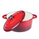 Enameled cast iron pot, Red, Ф22 | Cast iron pot |  |