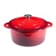 Enameled cast iron pot, Red, Ф22 | Cast iron pot |  |