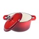 Enameled cast iron pot, Red, Ф24 | Cast iron pot |  |