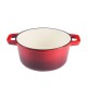 Enameled cast iron pot, Red, Ф24 | Cast iron pot |  |